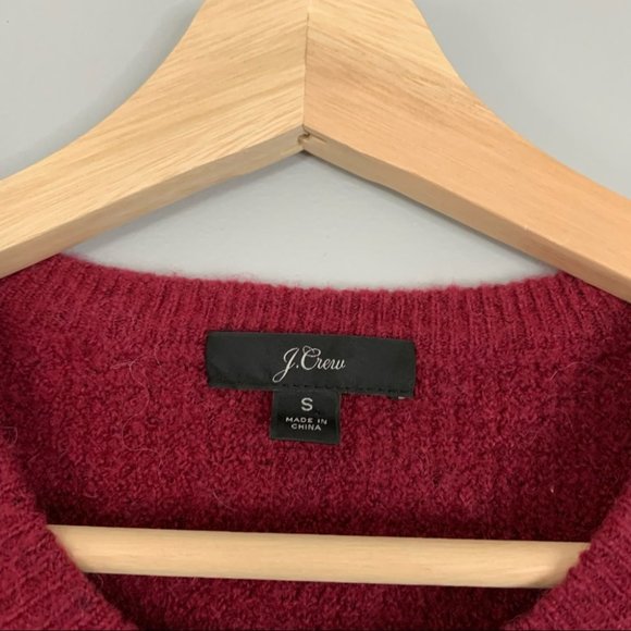 J. Crew High Low Waffle Sweater Supersoft Yarn Merino Wool Alpaca Blend Small S - Picture 5 of 12